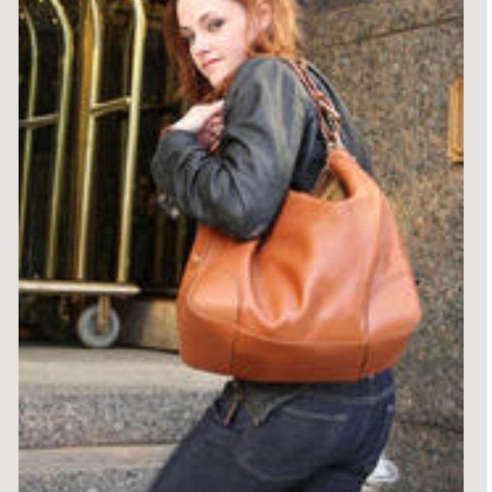 NWOT - Lauren Ralph Lauren large Cognac bag